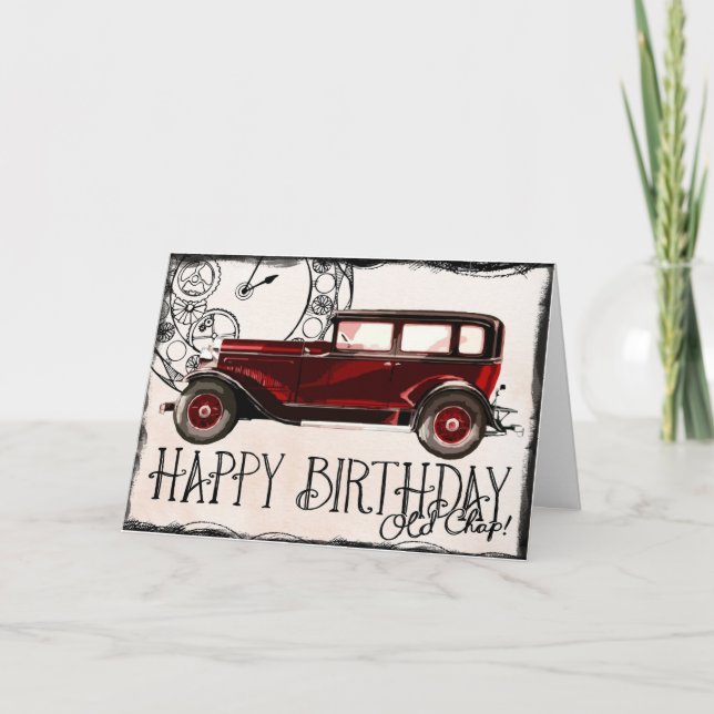 Happy Birthday Old Chap Card (Front)