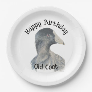 Happy Birthday Old Coot Over the Hill, Humour Paper Plate