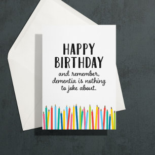 Happy Birthday Old Timer Candles Greeting Card