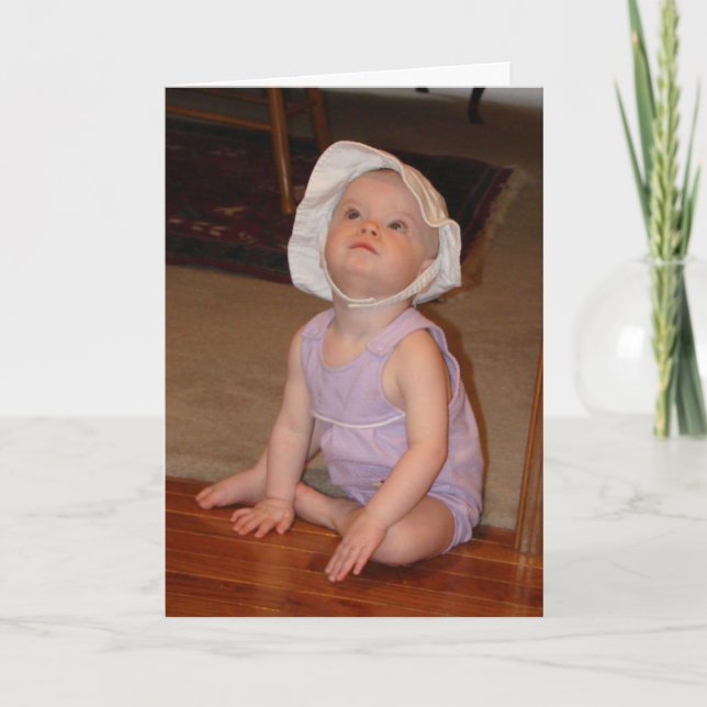 Happy Birthday One Year Old Girl Card (Front)