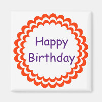 Happy Birthday Orange Violet