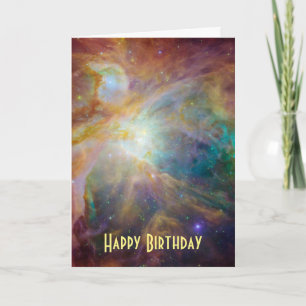 Happy Birthday - Orion Nebula Astronomy Photo Card