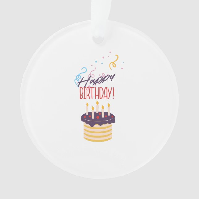 Happy birthday ornament (Front)