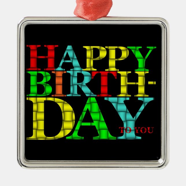 Happy Birthday Ornament (Front)