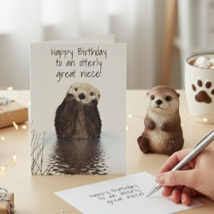 Happy Birthday Otterly Great Niece Card