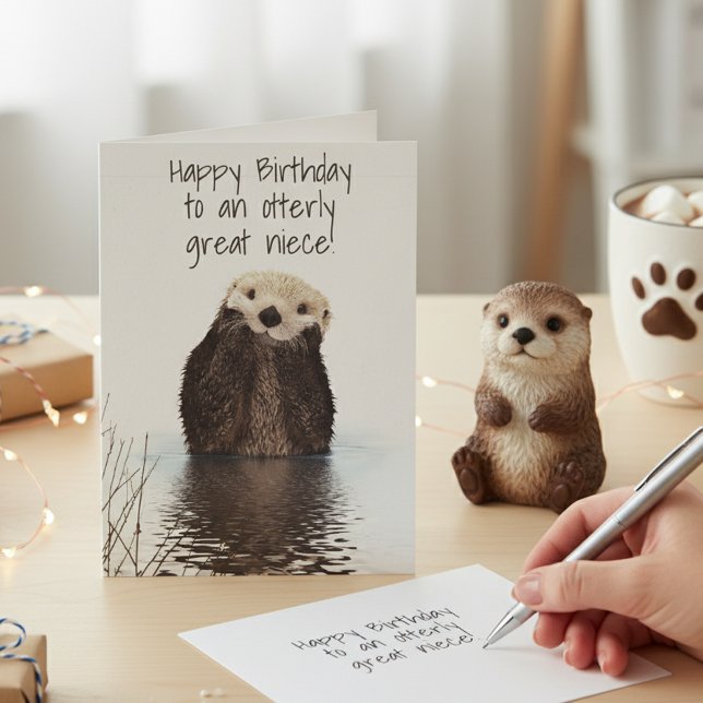 Happy Birthday Otterly Great Niece Card (Creator Uploaded)