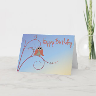 Happy Birthday - Owl Card
