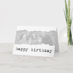 happy birthday (page tear) card