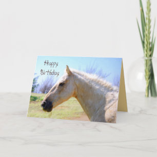 Happy Birthday Palomino Horse Card