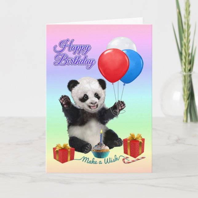 HAPPY BIRTHDAY PANDA CARD (Front)