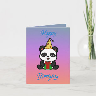 ‘Happy birthday’ panda verjaardags Card