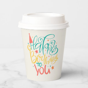 Happy Birthday Paper Cups