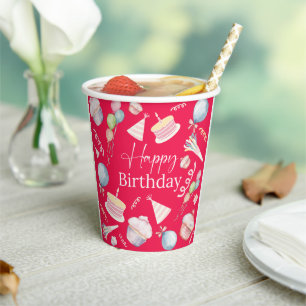 Happy Birthday Paper Cups