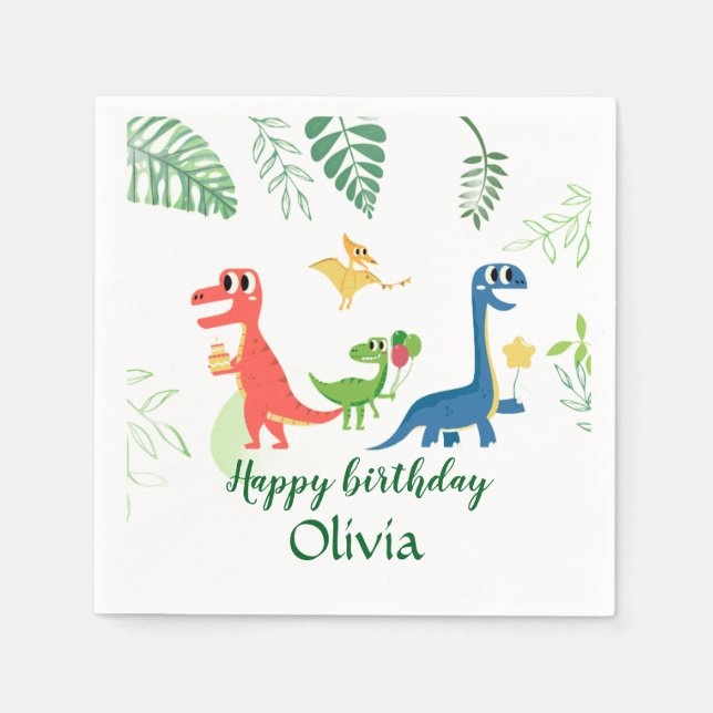 Happy birthday paper napkin (Front)
