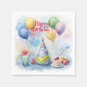 Happy Birthday !! Paper  Napkin