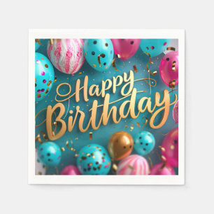 Happy Birthday Paper Napkin
