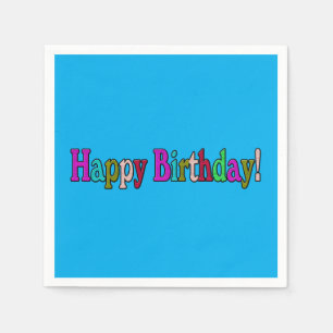 Happy Birthday" Paper Napkin – Fun Party Decor