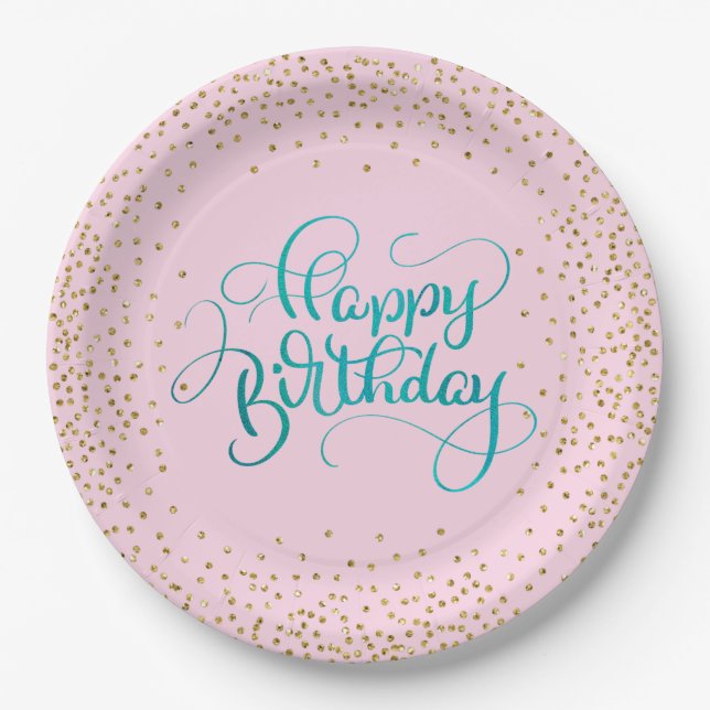 Happy Birthday Paper Plate (Front)