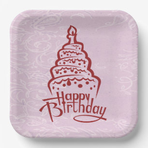 Happy Birthday Paper Plate