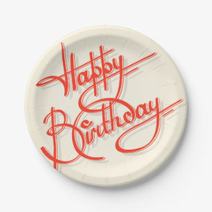 Happy Birthday Paper Plate