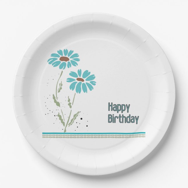 Happy Birthday Paper Plate (Front)