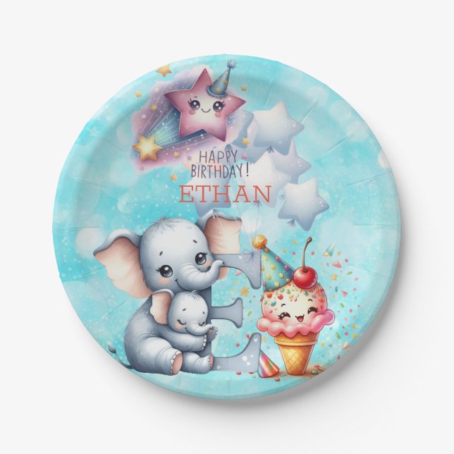 Happy Birthday Paper Plate (Front)