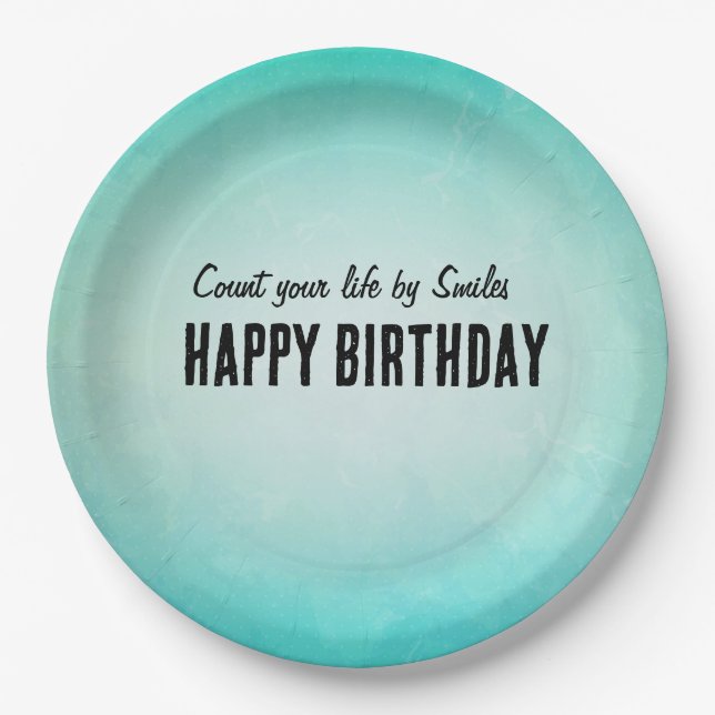 Happy Birthday Paper Plate Design  (Front)