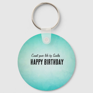 Happy Birthday Paper Plate Design  Key Ring