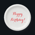 Happy Birthday Paper Plates<br><div class="desc">Celebrate any birthday with coordinating paper goods,  tablecloth and more.</div>