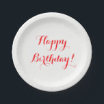 Happy Birthday Paper Plates<br><div class="desc">Celebrate any birthday with coordinating paper goods,  tablecloth and more.</div>