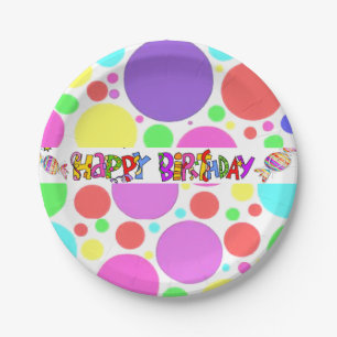 Happy Birthday Paper Plates Friends Family