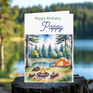 Happy Birthday Pappy   Campsite Poem Card