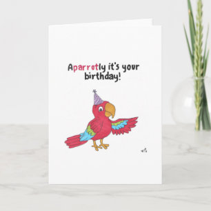 Happy Birthday Parrot Card