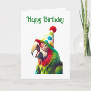 Happy Birthday Parrot Card