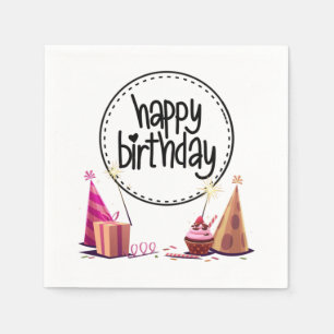 Happy Birthday Party 3 Ply Napkins