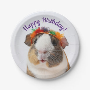 Happy Birthday - Party Animal Guinea Pig #2 Paper Plate