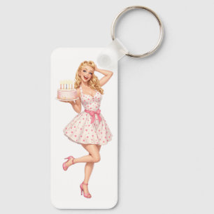 Happy Birthday Party Girl Thunder_Cove Key Ring