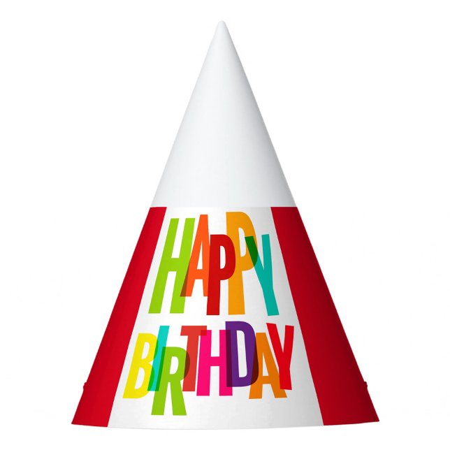 Happy Birthday Party Hat (Colorful Letters Birthday Hat!)