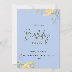 HAPPY BIRTHDAY PARTY INVITATION