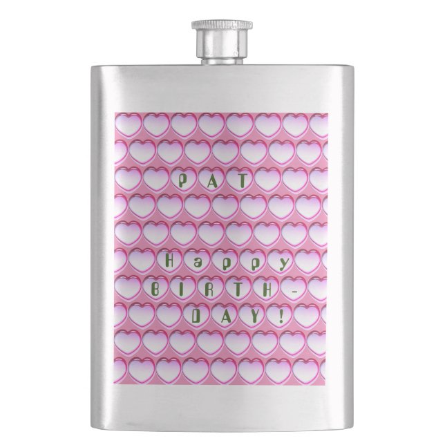Happy Birthday -- Party Lover! Hip Flask (Front)