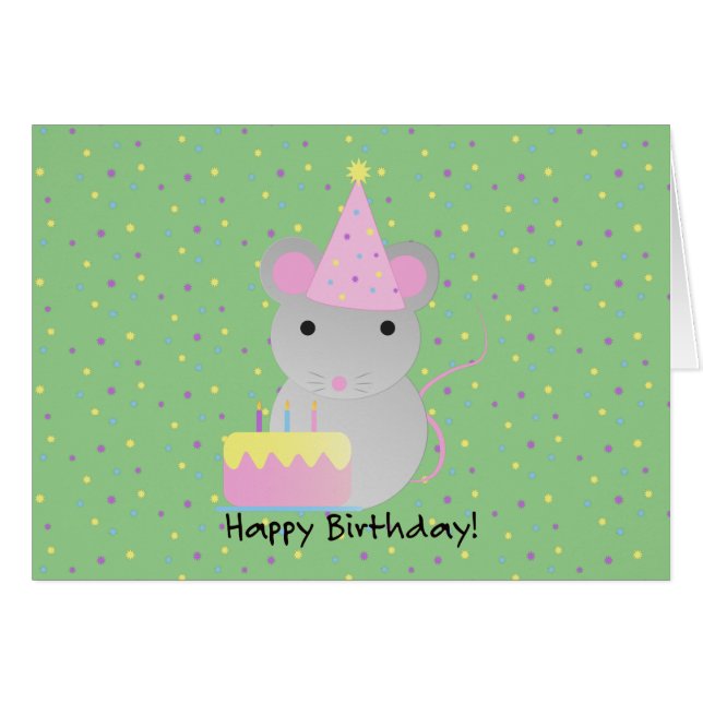 Happy Birthday Party Mouse (Front Horizontal)