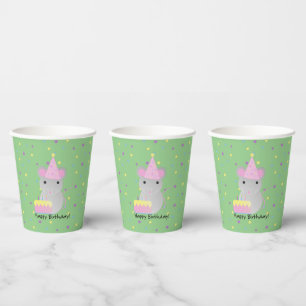 Happy Birthday Party Mouse Paper Cups