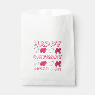 Happy Birthday Party Pink Circus Animal Crackers Favour Bag