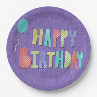 Happy Birthday Party Plates