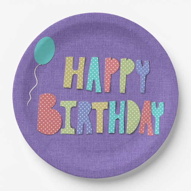 Happy Birthday Party Plates (Front)