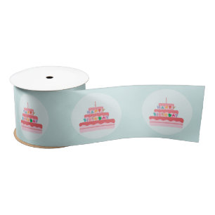 Happy Birthday Party Ribbon Satin Ribbon