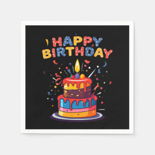Happy Birthday Party Theme Supplies 3 Ply Napkins