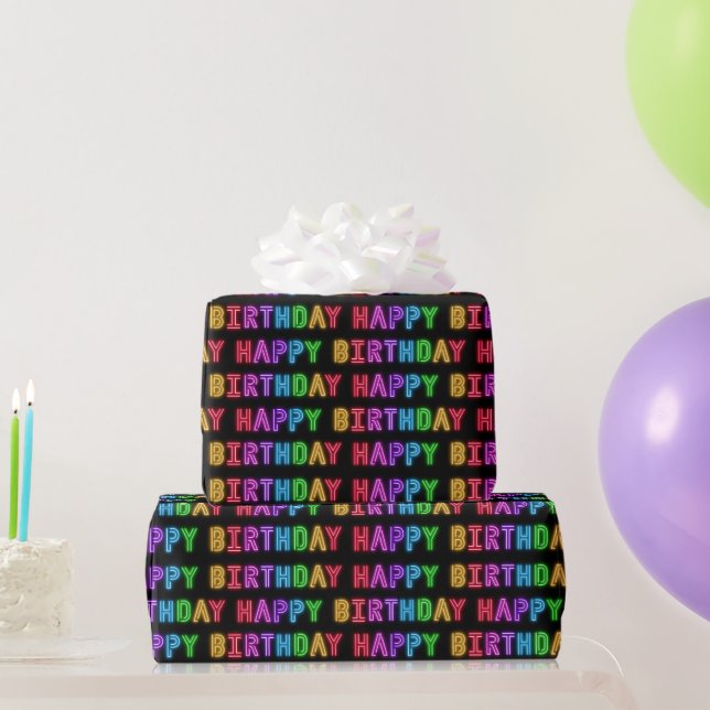 Happy Birthday Pattern Wrapping Paper (Party Gifts)