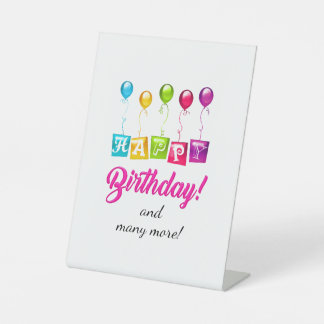 Happy Birthday Pedestal Sign