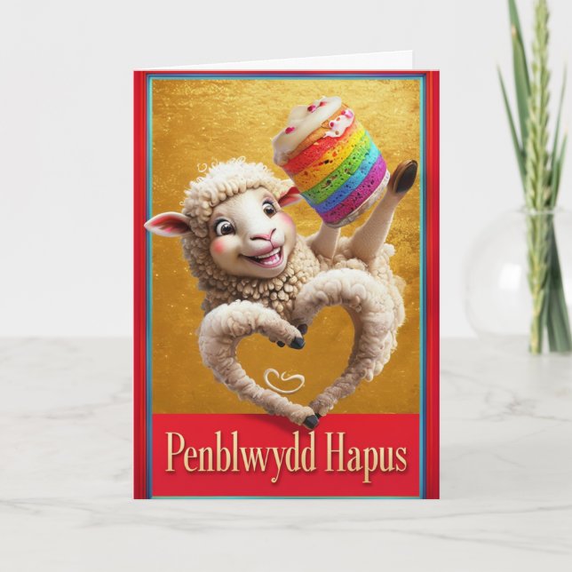 Happy Birthday Penblwydd Hapus  Card (Front)